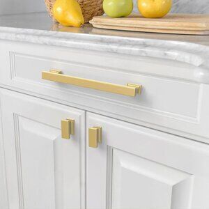10 Pack Brushed Gold Cabinet Pulls 7 Inch(177mm)